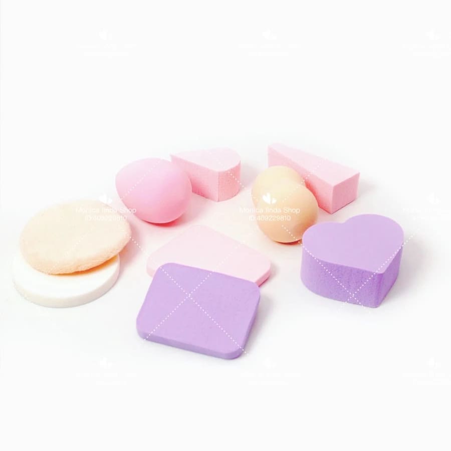Kit 9 Esponja Diversificadas Meiustar espoja para maquiagem/base/corretivo no Brasil