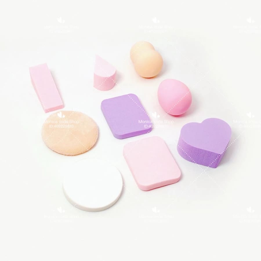 Kit 9 Esponja Diversificadas Meiustar espoja para maquiagem/base/corretivo no Brasil